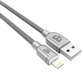 CABLE BLACKPCS (CA-EXCELENCE) LIGHTNING PLATA 1M TEJIDO 2.1A (CASLTE-3