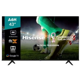 TELEVISION HISENSE 43A6H 43″ SMART ANDROID ULTRA HD 4K 3840*2160 WIFI