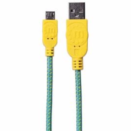 CABLE MANHATTAN USB 2.0 A – MICRO B 1.0M TURQUESA/AMARILLO 394000