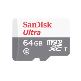 MEMORIA SANDISK MICRO SDXC ULTRA 64GB CL10 (SDSQUNR-064G-GN3MA)