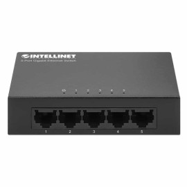 Switch  Gigabit Intellinet 5 Ptos Metal Escritorio 530378