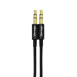 CABLE AUXILIAR. VORAGO. CAB-115. COLOR:NEGRO METALICO. A 3.5MM. BOLSA