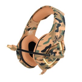 DIADEMA GAMER YEYIAN YDF-33401D MILITARY DESIERTO S3000 LED/USB/3.5MM