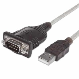 Convertidor  Manhattan USB A Serial Db9m 45cm Pl-2303ra  Bolsa 205153