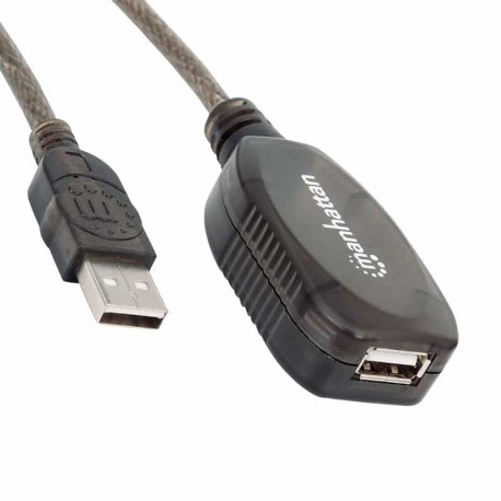 Cable  Manhattan USB 2.0 Extension Activa 20 Metros Encadenable 150958