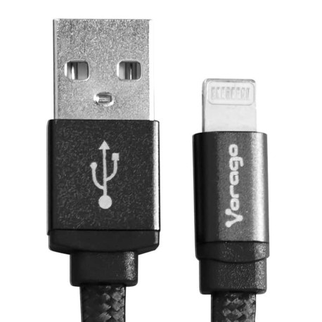 CABLE VORAGO CAB-119 NEGRO USB-APPLE LIGHTNING 1 METRO NEGRO BLISTER