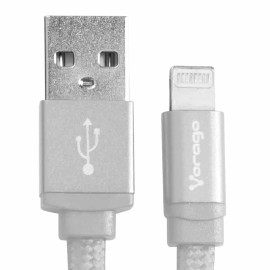 CABLE VORAGO CAB-119 BLANCO USB-APPLE LIGHTNING 1 METRO BLANCO BOLSA