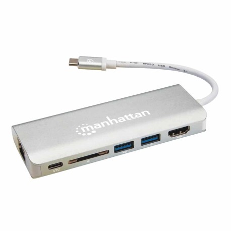 Estacion  Docking USB Tipo-c 6 En 1 Manhattan 152075
