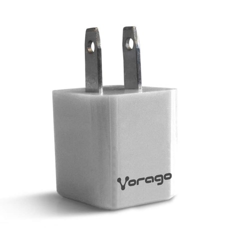 Cargador  Para Pared Vorago 1 Puerto USB Blanco Blister Au-105-wh