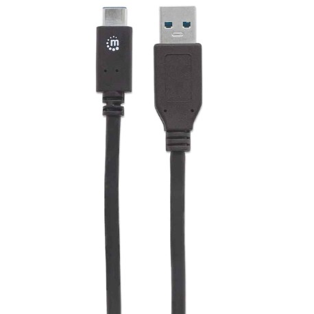 Cable  USB Manhattan A Macho-tipo C Macho 1.0m V3.1 353373