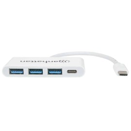 Hub  Usb-c Manhattan 3 Ptos Ah S/fuente + 1 Pto Ch 163552