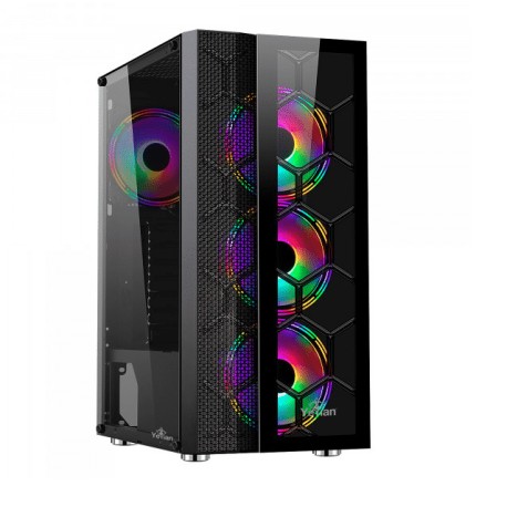 Gabinete  Yeyian Gamer Ych-7s3v-01bk Rapture 2500 Cristal Templado/3ven/atx/arg