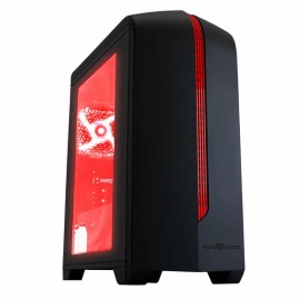 Gabinete  Game Factor Rojo Matx USB 3.0, 2 Vent 120mm S/fte Csg500-rd