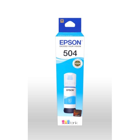 BOTELLA EPSON ECOTANK T504 CYAN SERIE L 70ML DYE (T504220-AL)
