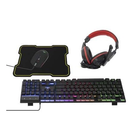 Kit  Hydra Ykh-20708 Yeyian Teclado,mouse,mousepad,diadema Gamer RGB