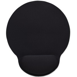 Mousepad  Manhattan Tipo Gel Descansa MuÑeca Negro 434362
