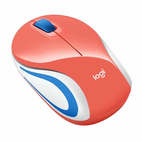 Mouse  Logitech M187 Mini Inalambrico Coral (910-005362)