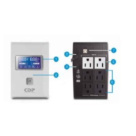 Nobreak/ups  Marca Cdp Mod R-smart751 750va/375w 6 Cont Lcd Reg. Bat