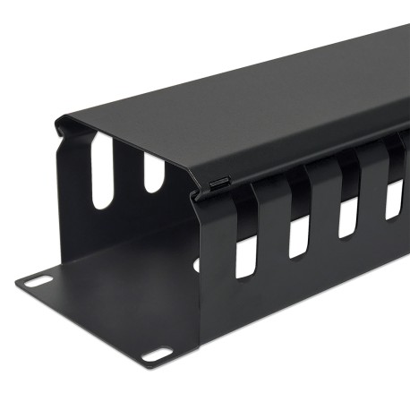 Organizador  De Cables Intellinet Horizontal 19´´ 2u Acero Negro 716062