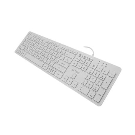 TECLADO ACTECK ALAMBRICO USB SLIM TX22 BLANCO INSPIRE TA230 AC-931663