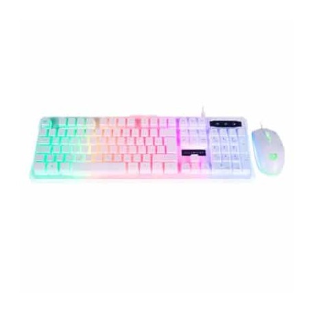 KIT 2 EN 1 GAMER BALAM RUSH TECLADO/MOUS BLANCO SQUAD KTM330 BR-932752