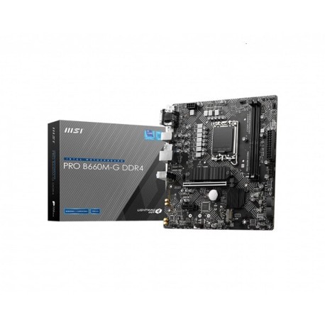 TARJETA MADRE MSI PRO B660M-G DDR4 SOC 1700 MATX 12TH GEN INTEL
