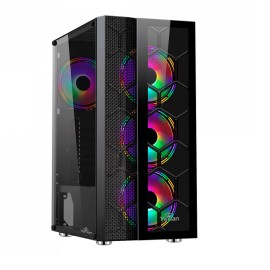 GABINETE YEYIAN GAMER YCH-7S3V-01BK RAPTURE 2500 CRISTAL TEMPLADO/3VEN/ATX/ARG