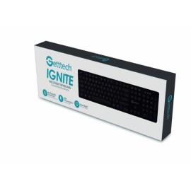 TECLADO GETTTECH GTI-28201G IGNITE BACKLIGHT USB GRIS 105 TEC  ESPAÑOL