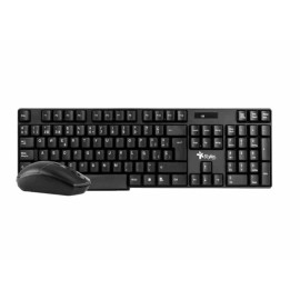 KIT MOUSE Y TECLADO STYLOS INALÁMBRICO 105 TECLAS, 3 BOTONES(STPKTM3B)