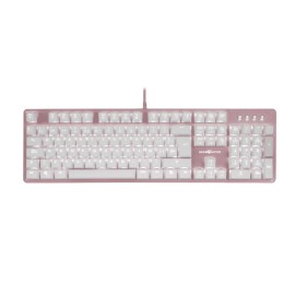 TECLADO MECANICO GAME FACTOR LUZ BLANCA/SWT RED/USB/ROSA KBG400-PK-RD