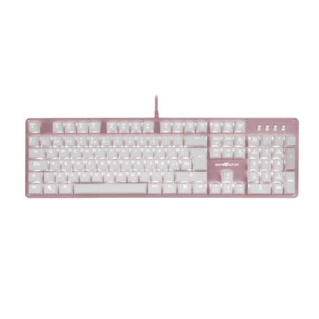 TECLADO MECANICO GAME FACTOR LUZ BLANCA/SWT RED/USB/ROSA KBG400-PK-RD