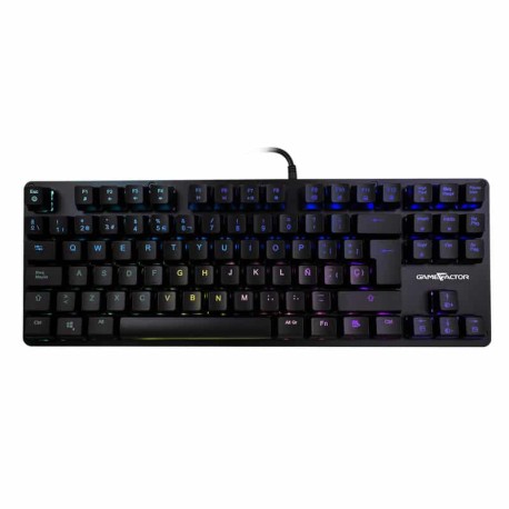 Teclado  Mecanico TKL Game Factor Rgb,usb Negro, Switch Blue Kbg500-bl