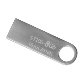 MEMORIA USB STYLOS 8GB FLASH 2.0 PLATA (STMUSB1B)