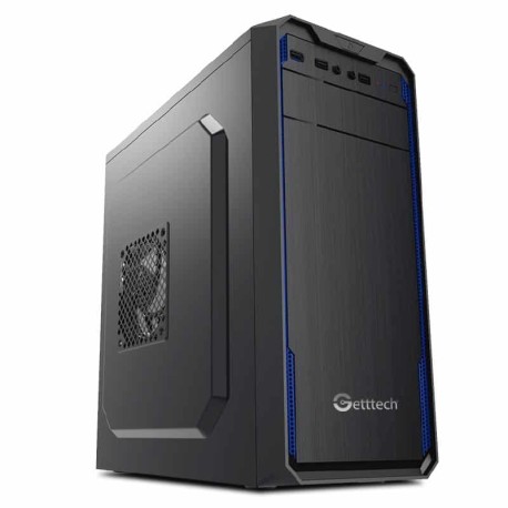 GABINETE GETTTECH GG-1803 ATX FUENTE 500W 1VENT,2USB2.0,1USB3.0, NEGRO