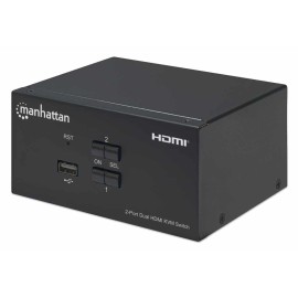 Mux  Kvm Manhattan HDMI 2 Ptos Para 2 Monitores 4k@30hz 153522