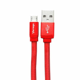 CABLE USB. VORAGO. CAB-113. USB 2. A MICRO USB. 1 METRO ROJO BOLSA